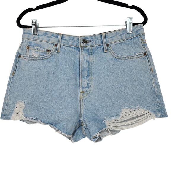 GRLFRND Distressd Cindy Denim Jean Cuttoff Shorts in In the Clouds Size 27 - Picture 2 of 7